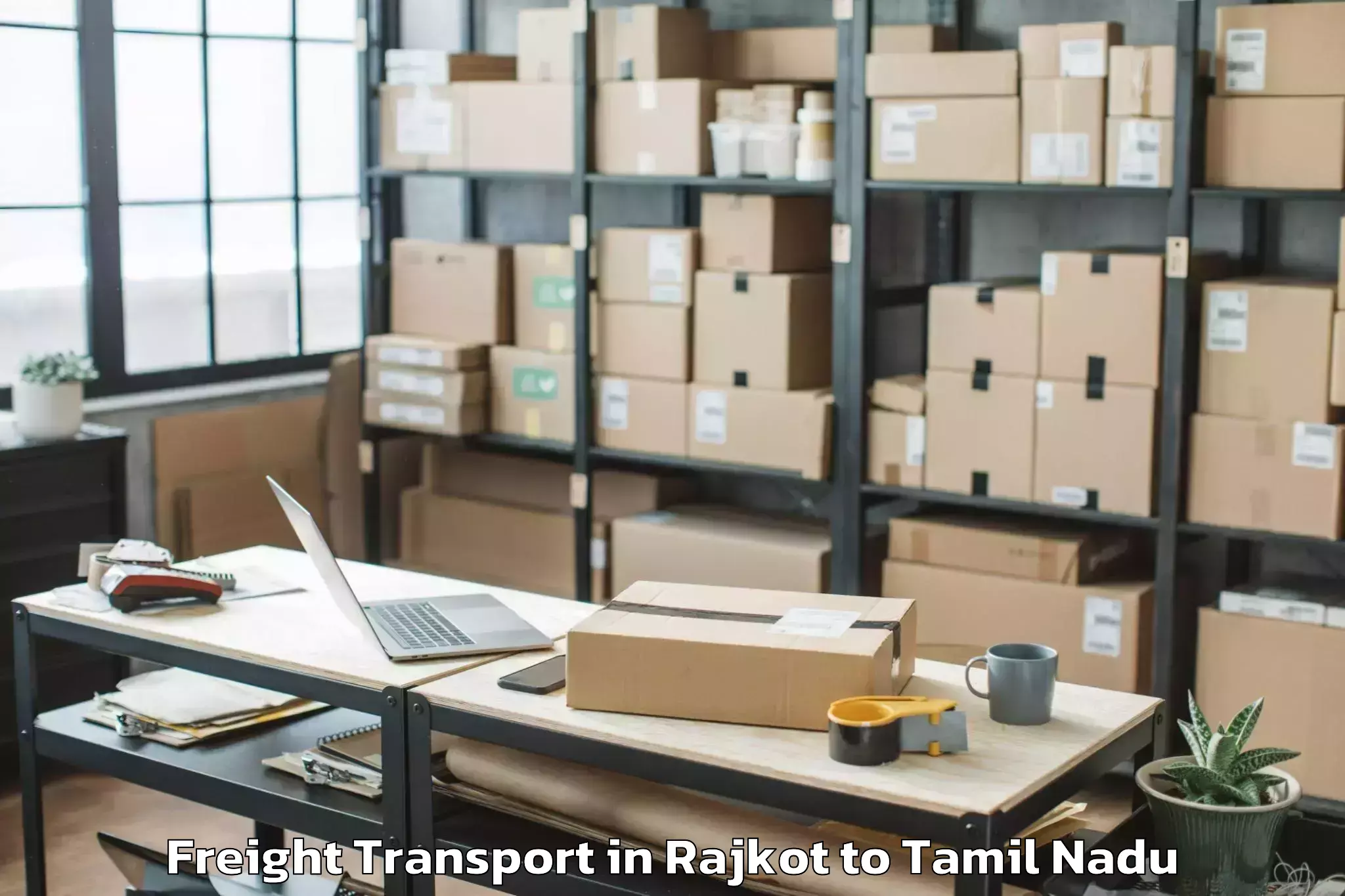 Hassle-Free Rajkot to Rameswaram Freight Transport